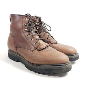 Double H Womens 6.5 Brown Leather Work Boots Oil Resistant Sole